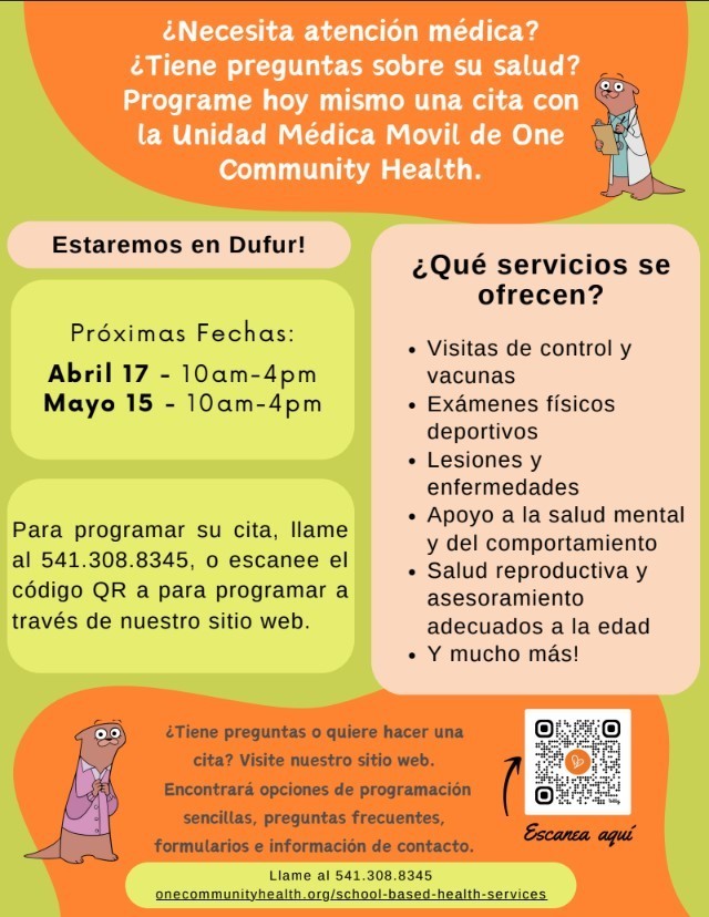 MMU Schedule Spanish