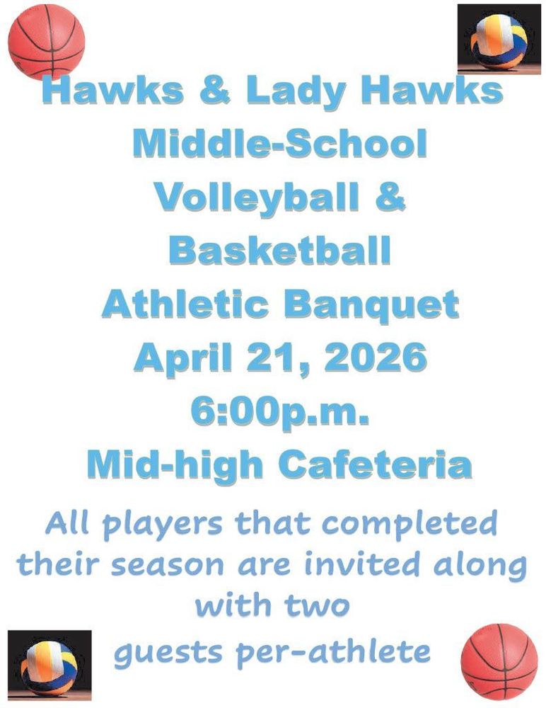 Informational Graphic for an atheltic banquet