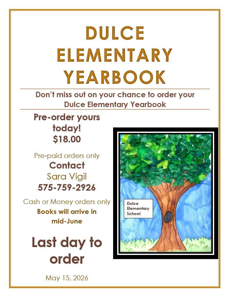 Graphic flyer for a year book sale