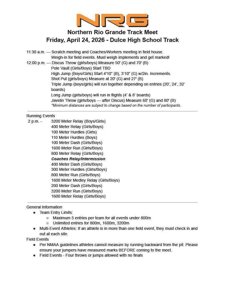 Informational Flyer about track