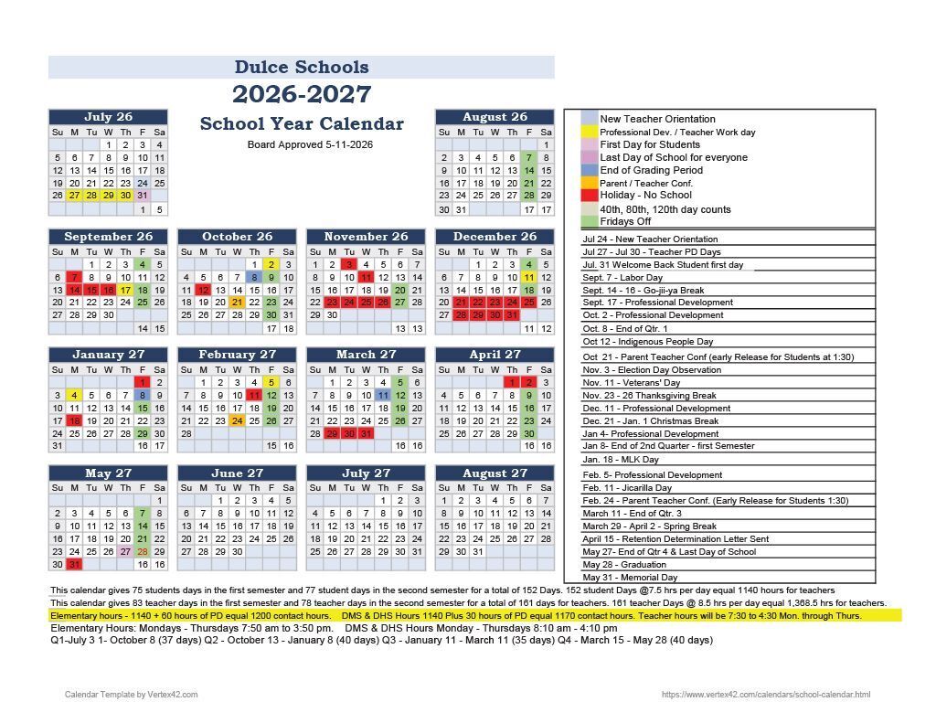 Picture of a calendar