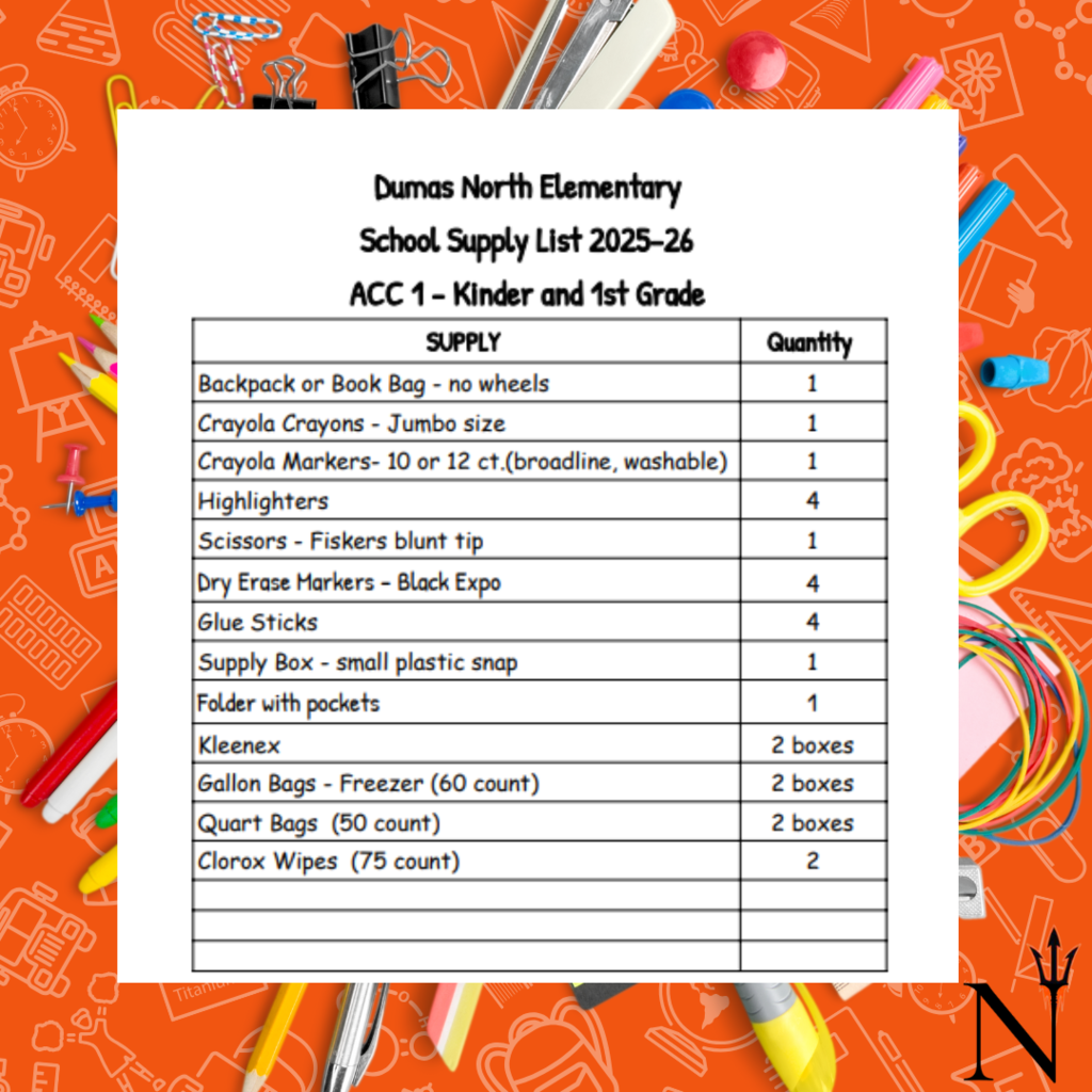 school supplies list