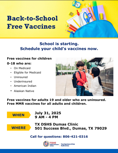 Back to School Free Vaccines