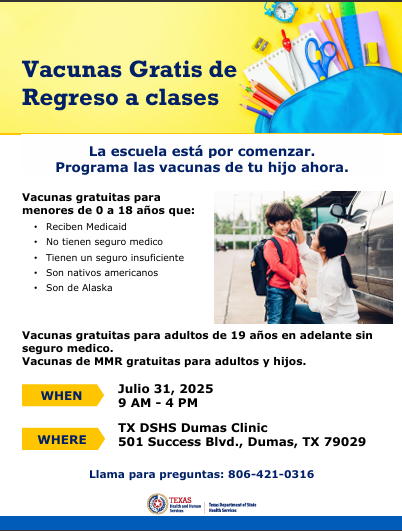 Back to School Free Vaccines