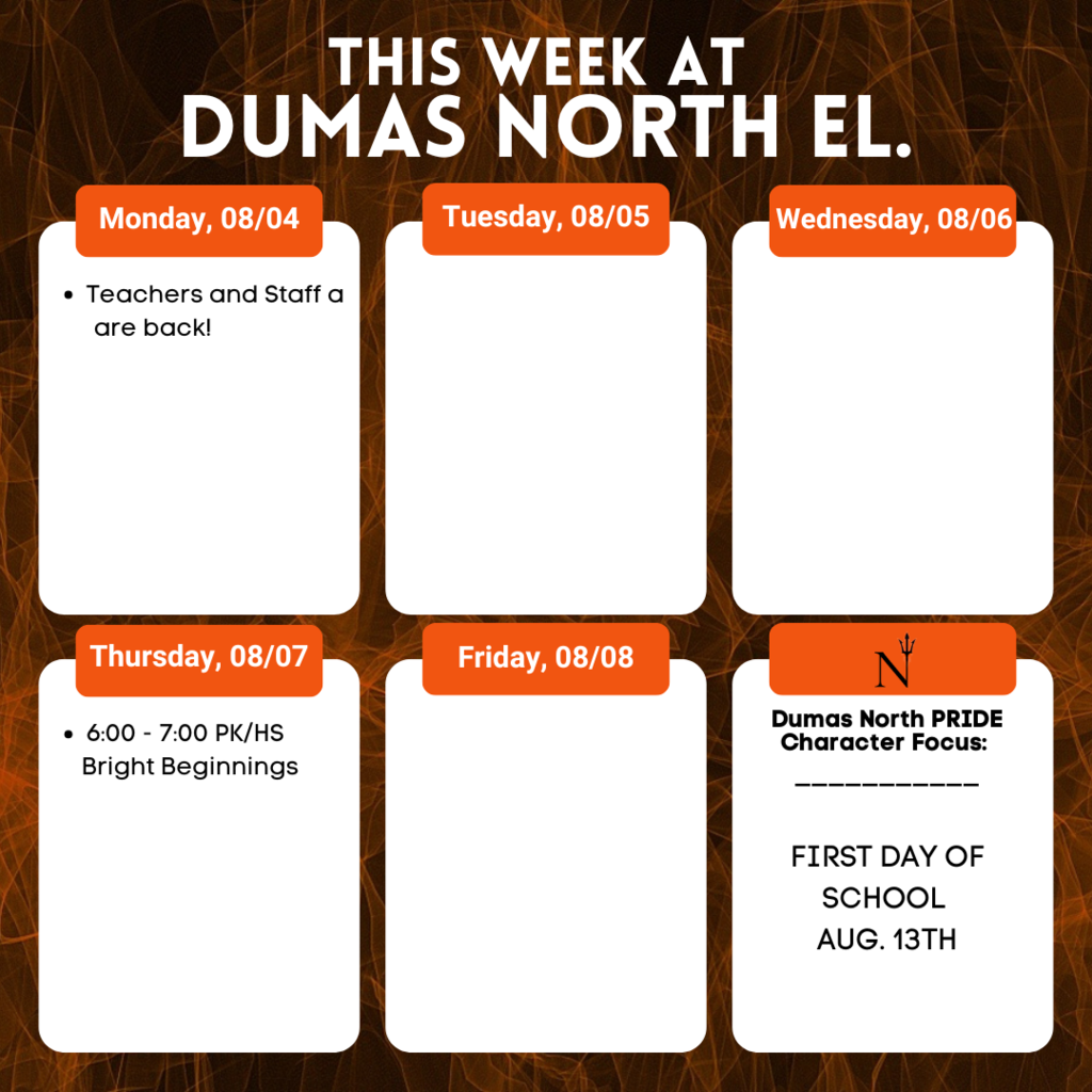 weekly schedule 