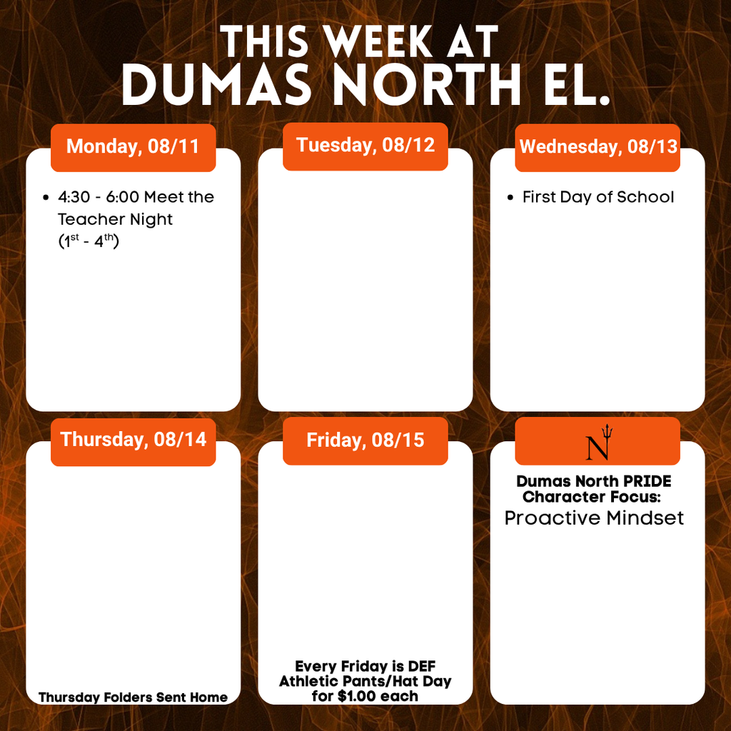 this week schedule