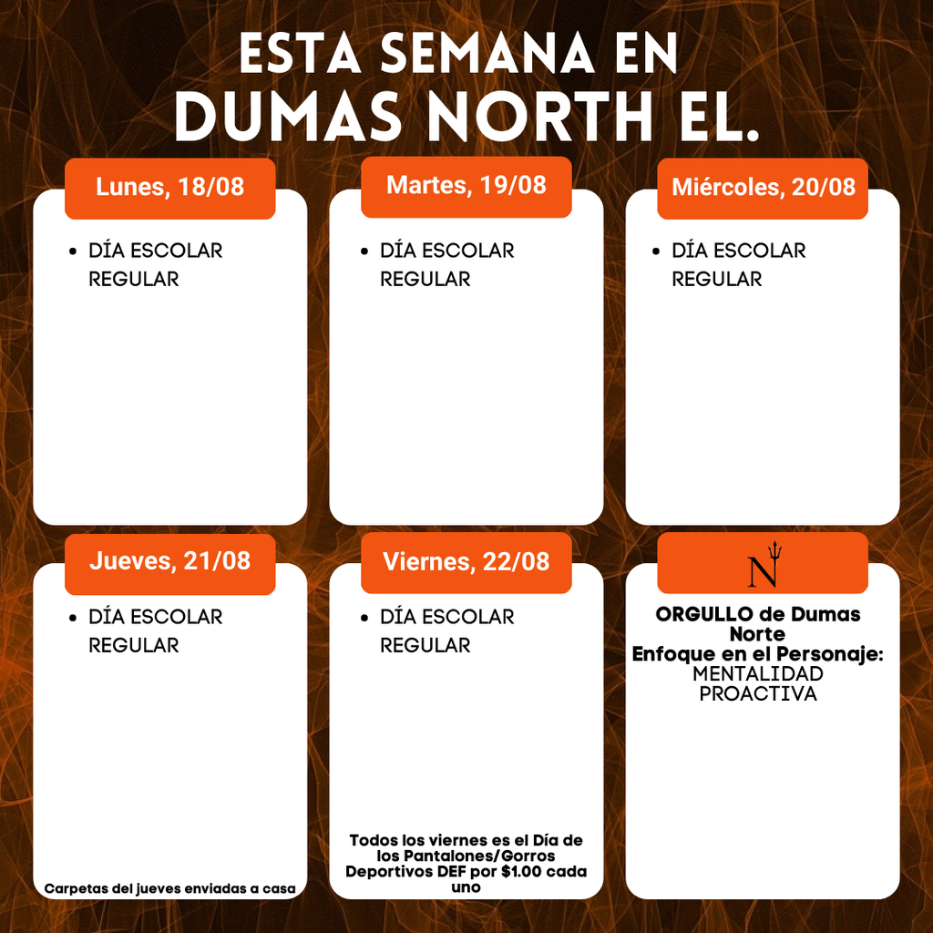 WEEKLY SCHEDULE