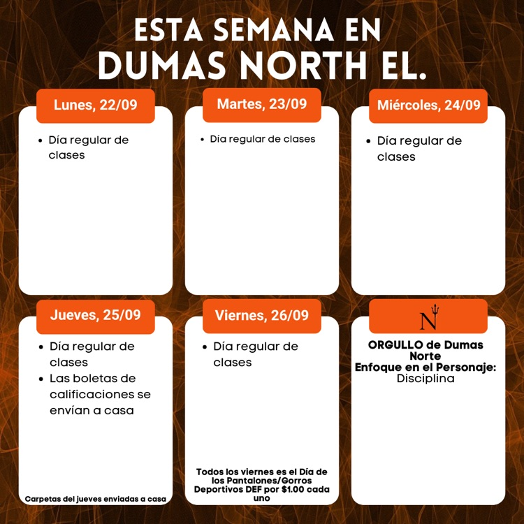 weekly schedule 
