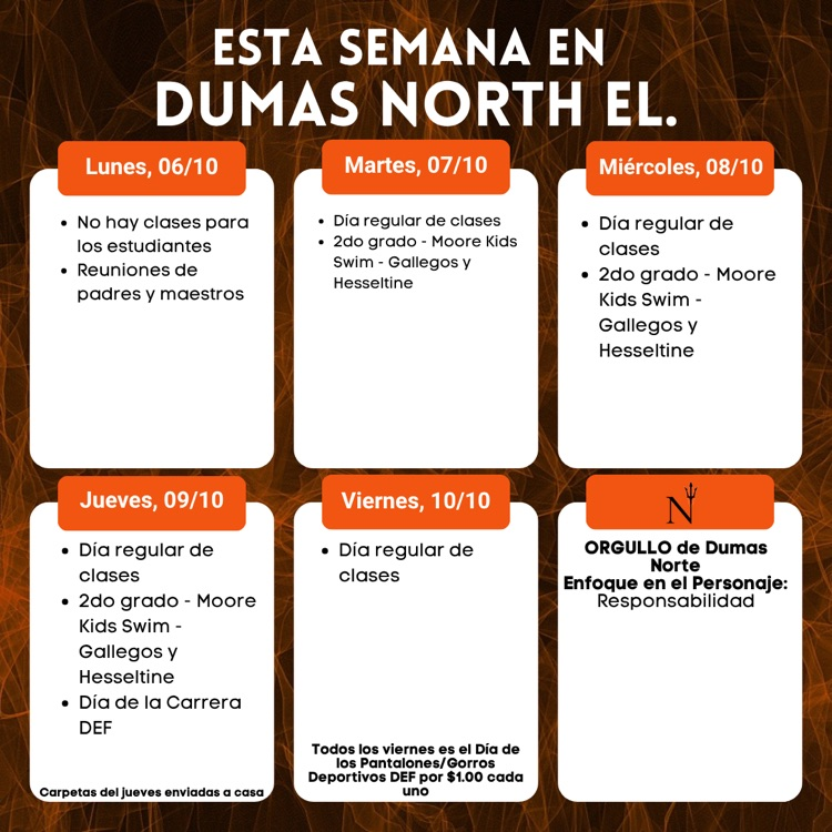 weekly schedule