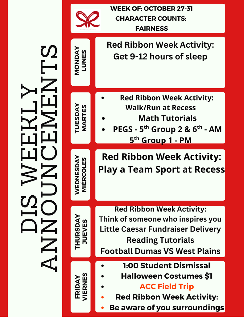 DIS Weekly Announcements