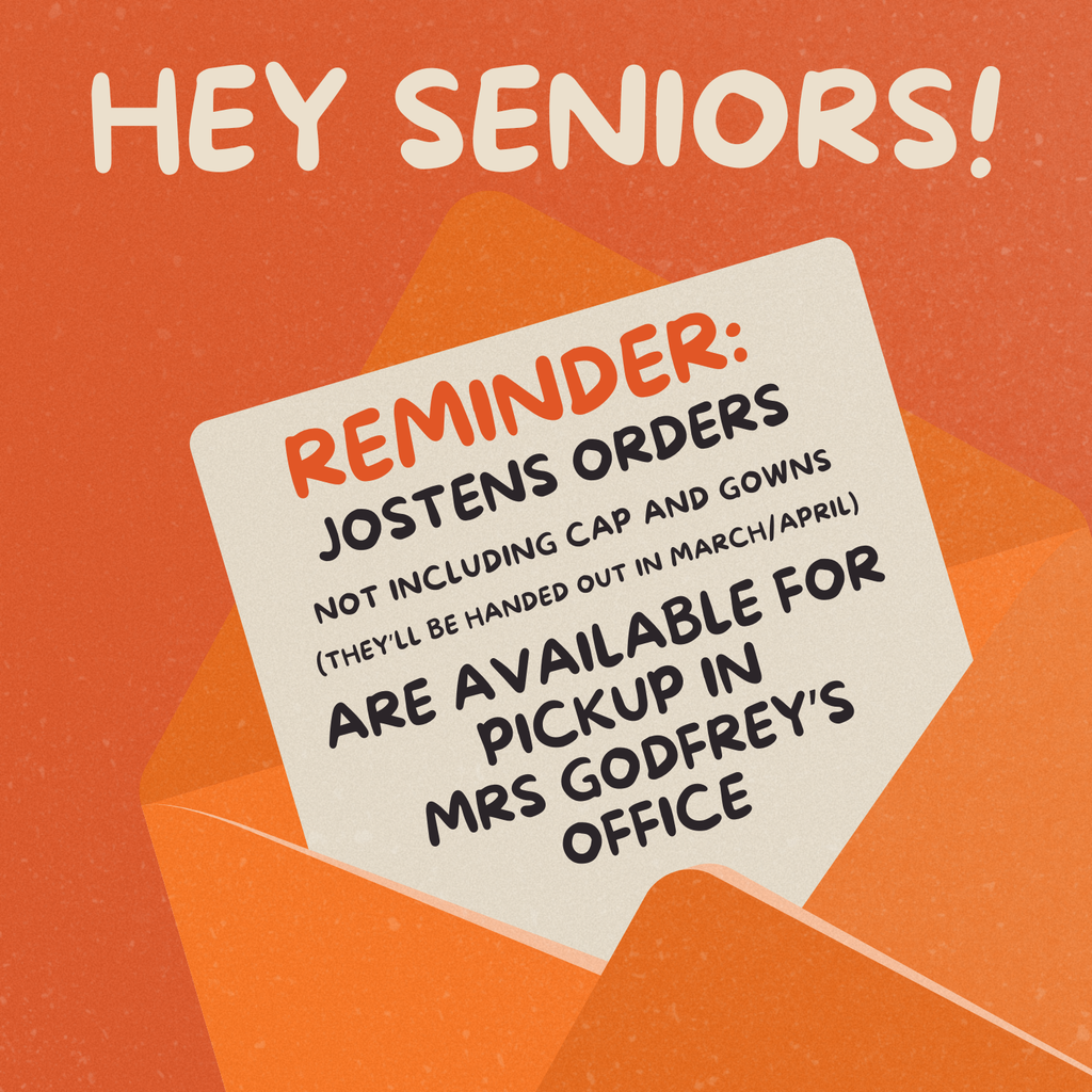Seniors' Jostens Orders Available for Pick-Up