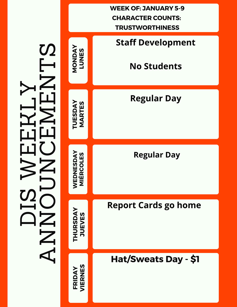 DIS Weekly Announcements