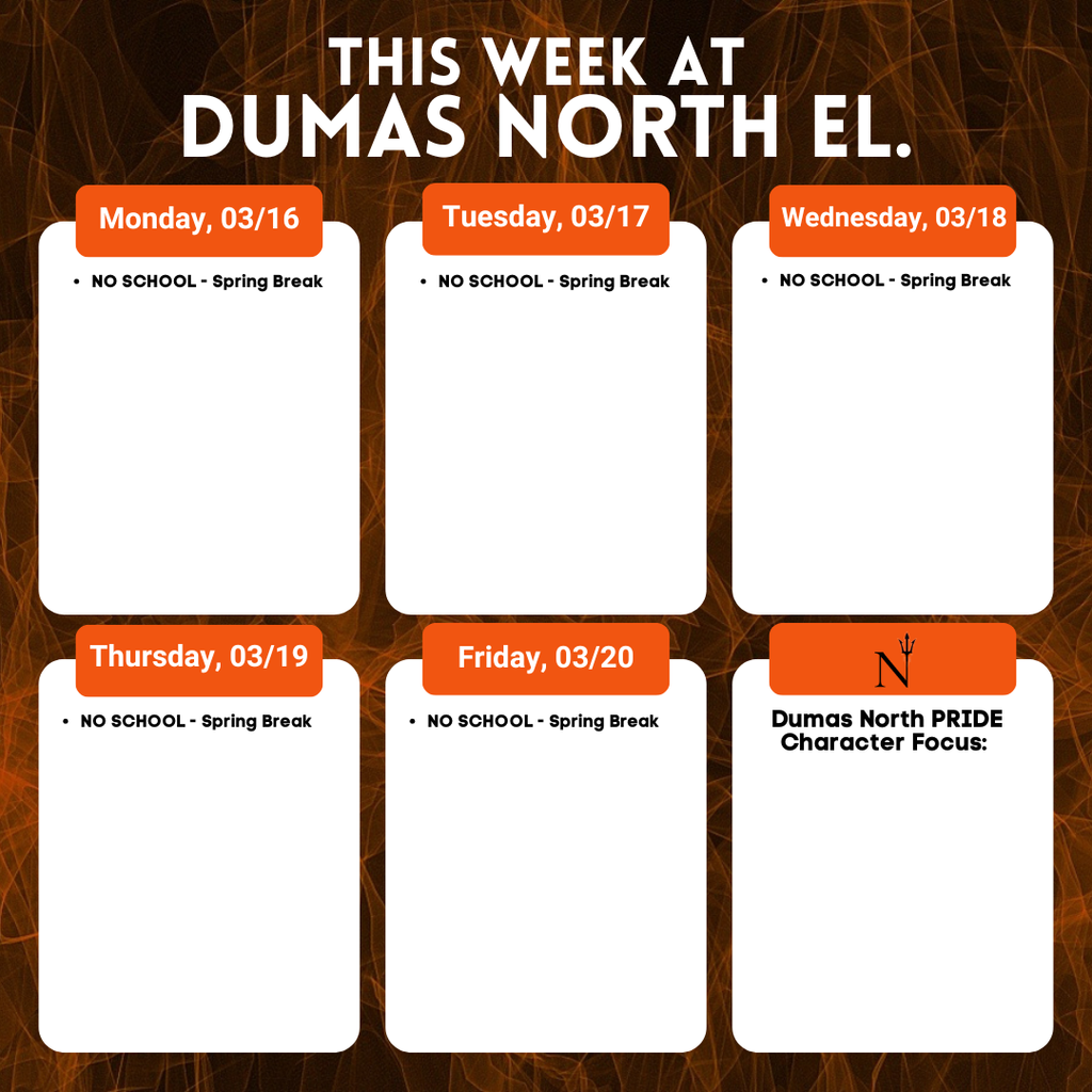 Spring Break March 16th - March 20th