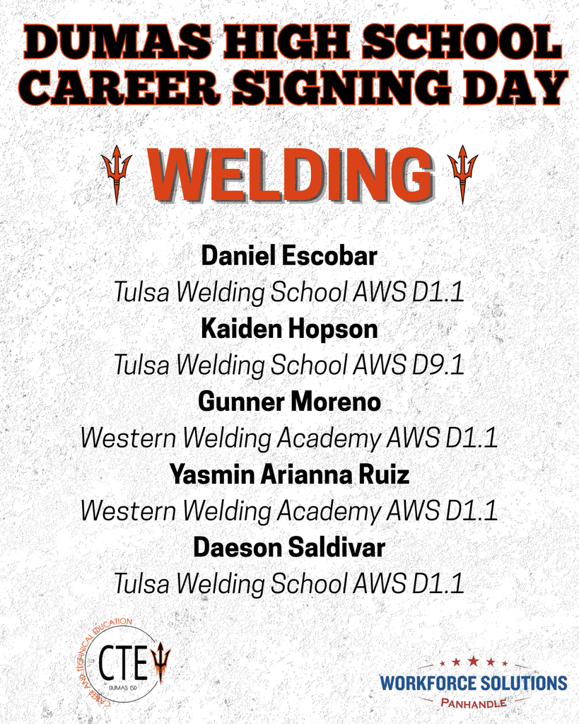 Career Signing Day Welding  Students
