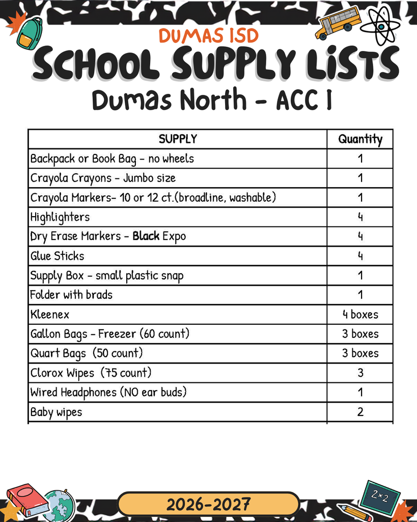 supply list acc 1