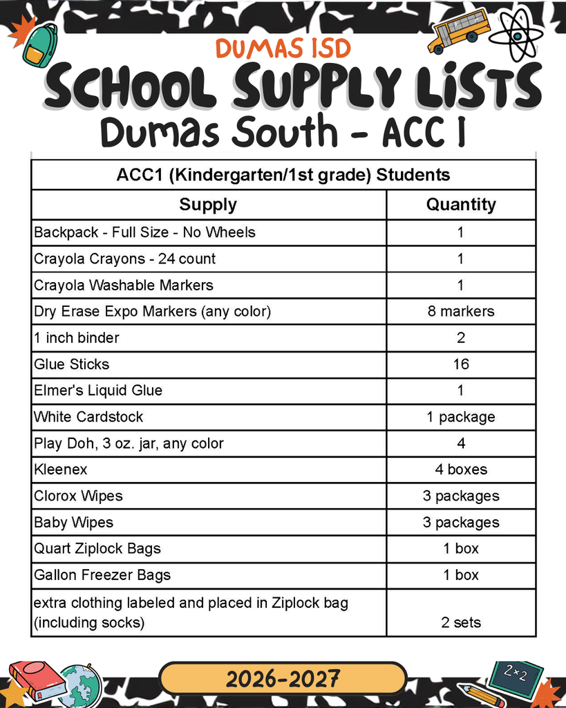 supply list acc 1