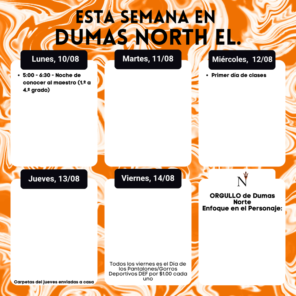 Weekly Schedule