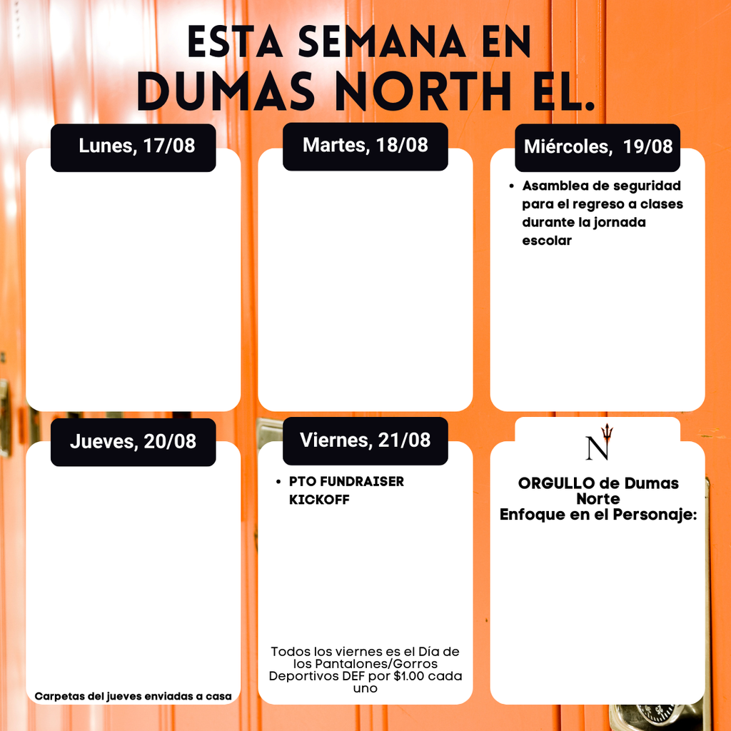 Weekly Schedule