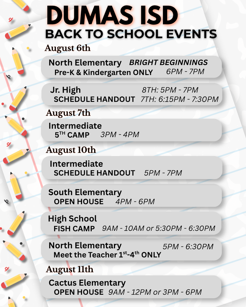 back to school events and information