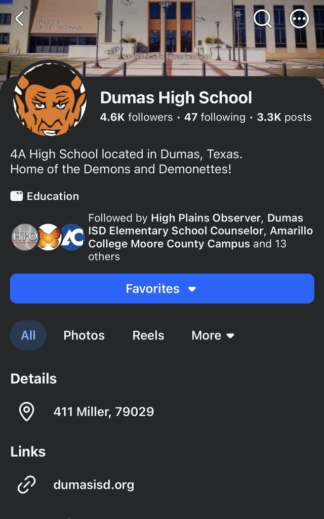High school facebook
