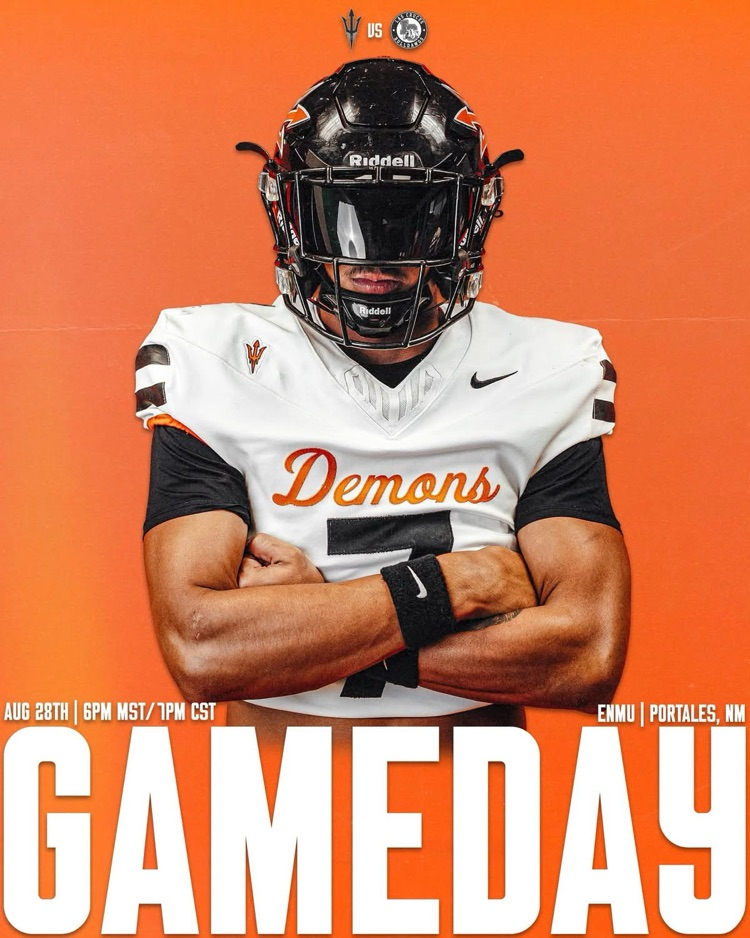football game day graphic with player on it telling game info