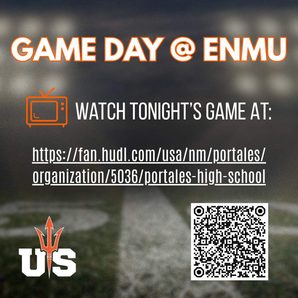 graphic with infomation about watch the football game live tonight with a qr code for the link