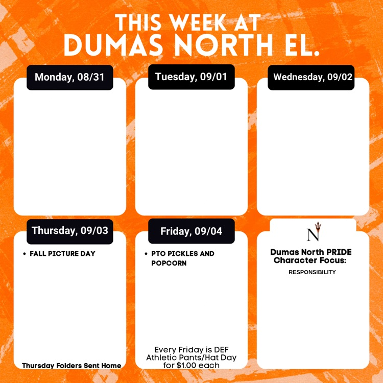 weekly schedule