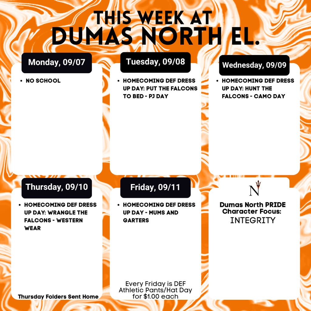 weekly schedule