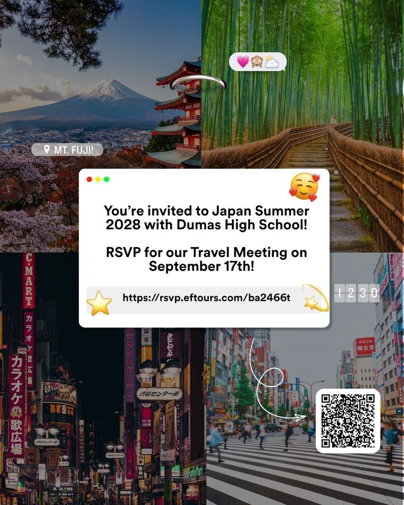 eftours information for parent meeting for trip to japan in summer of 2028