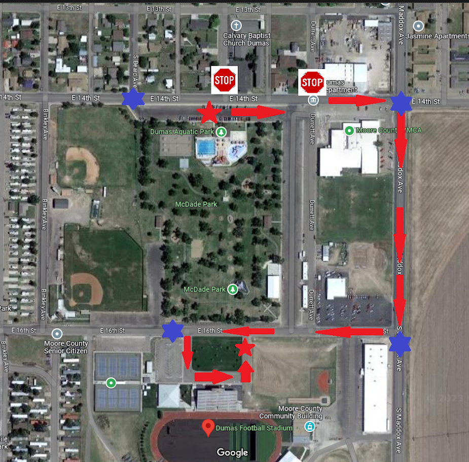 parade route for homecoming parade