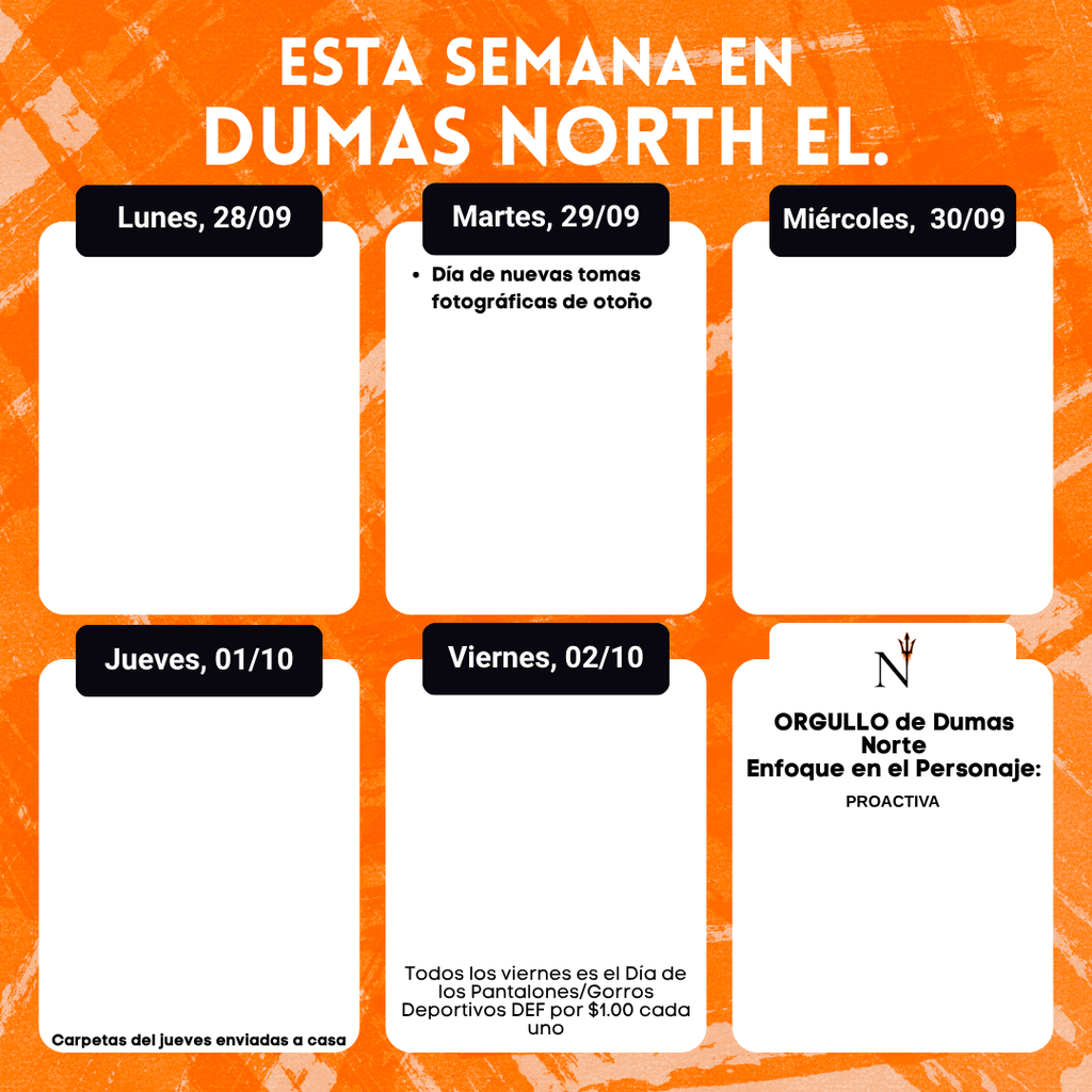 weekly schedule