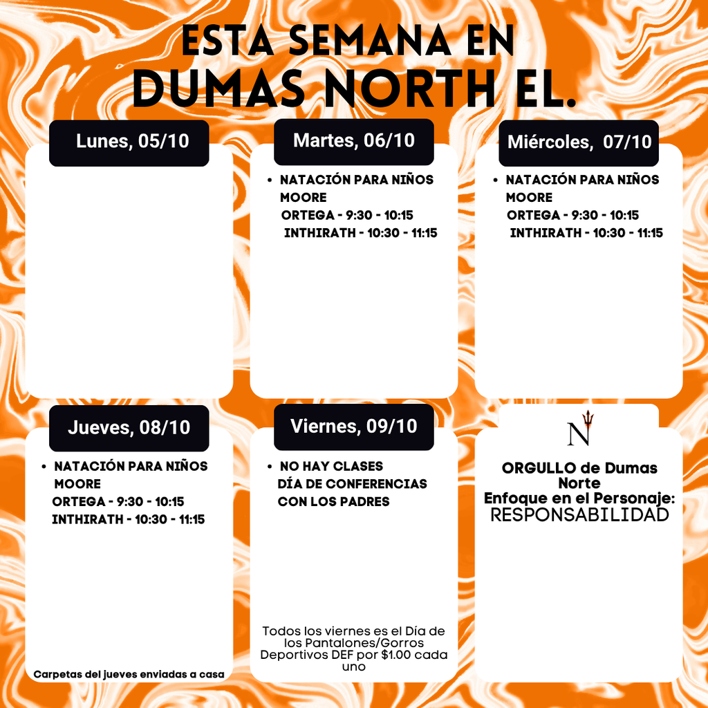 weekly schedule