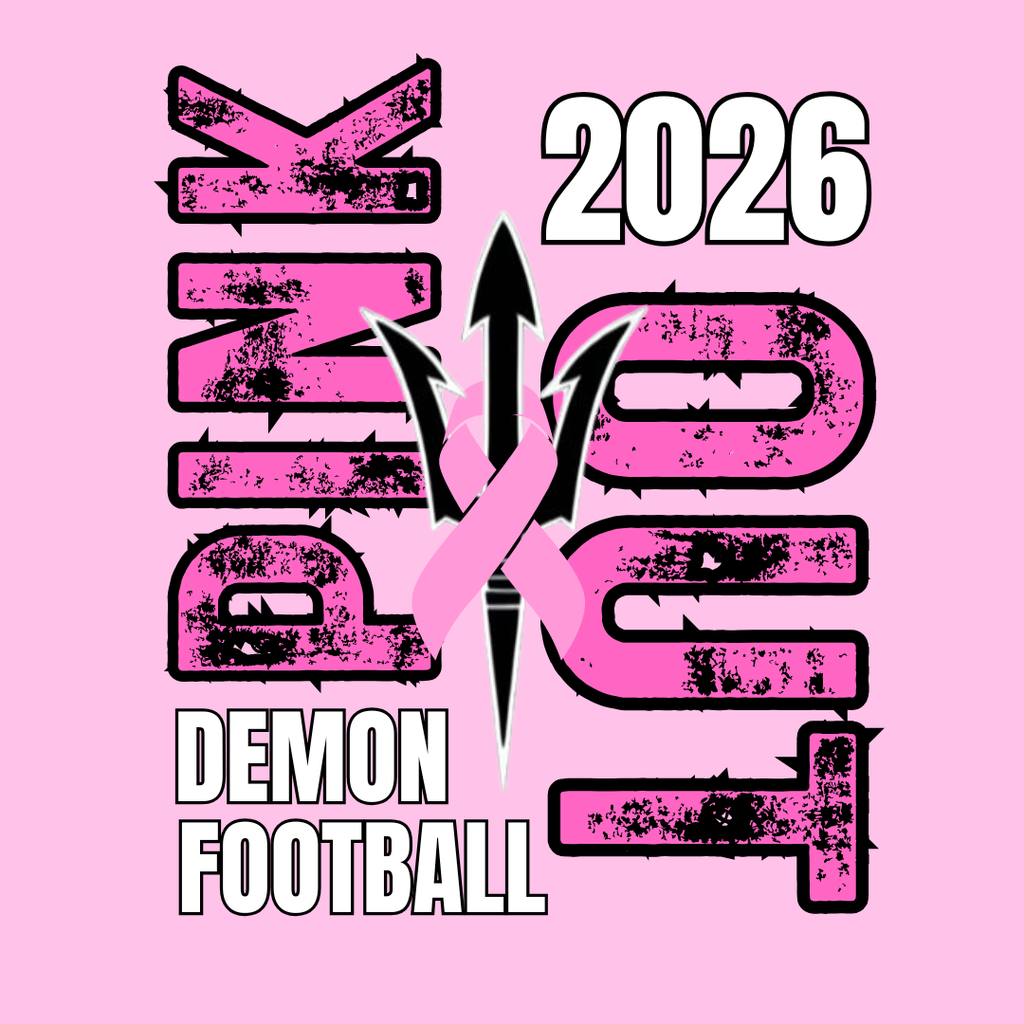pink out football game logo