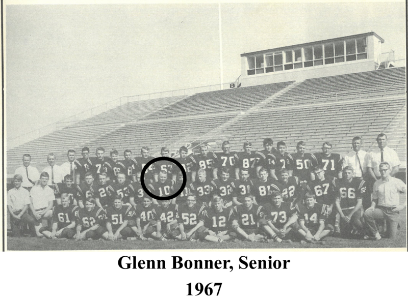 glenn bonner 1967 football team picture