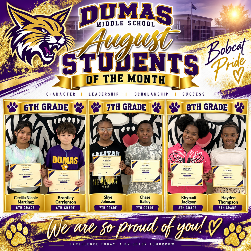 August Students of the Month