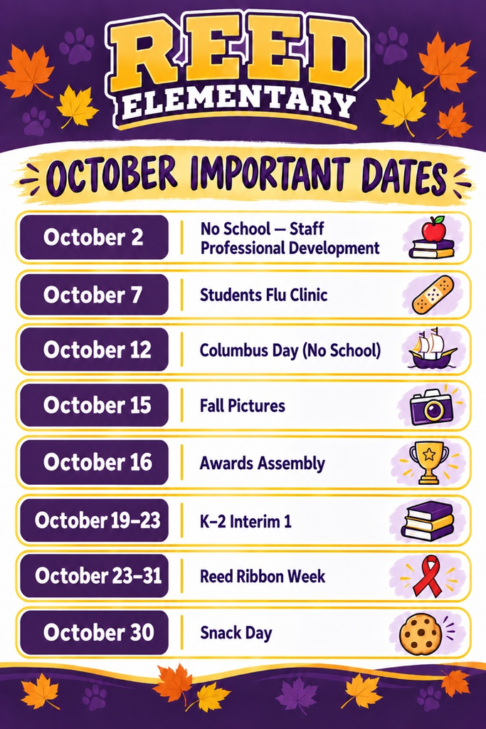 October at Reed Elementary