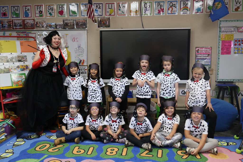 students dressed up as dalmations at woodrow wilson
