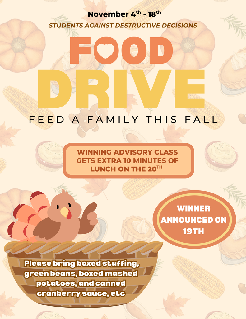 SADD Food Drive Flyer
