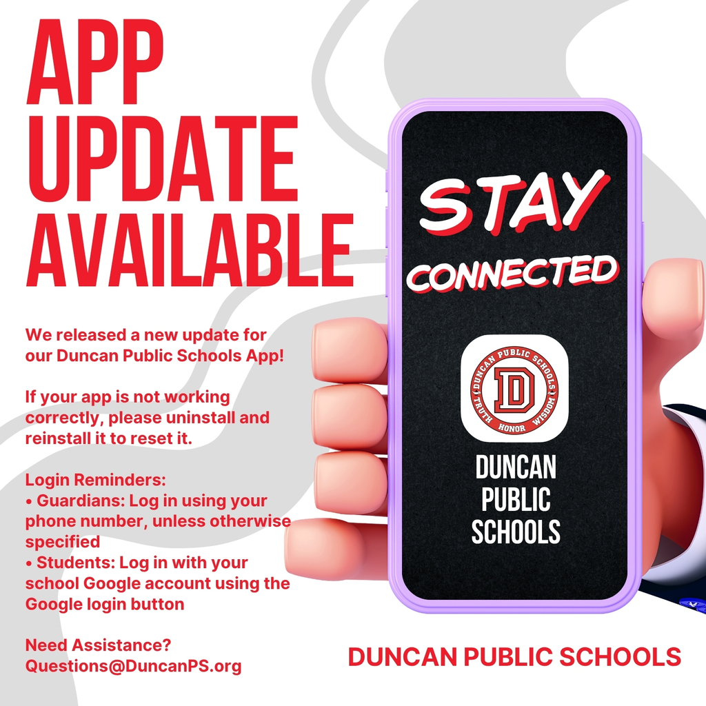 update available for our duncan public schools app