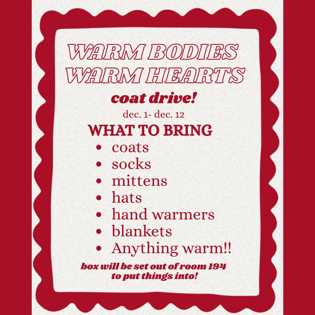 SADD COAT DRIVE FLYER 