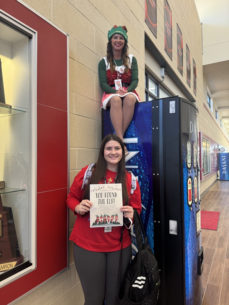 Mrs. Elroy on a vending machine 