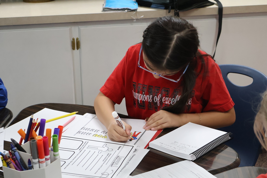 student working on project 