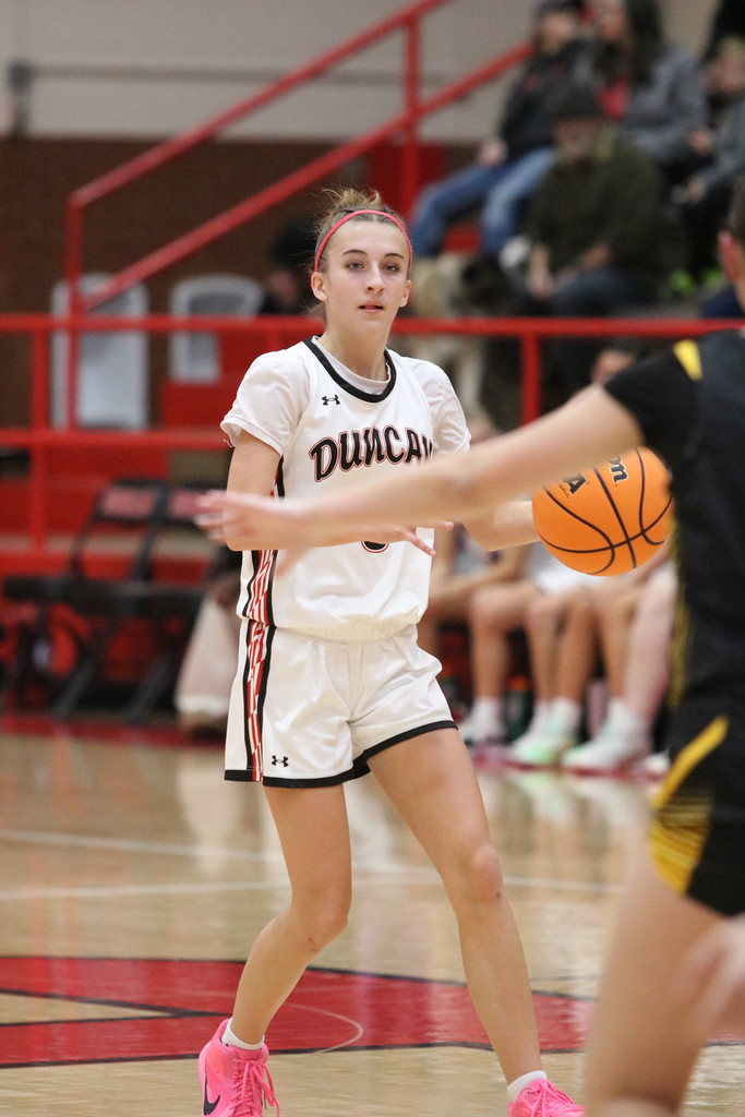 girl shooting basketball