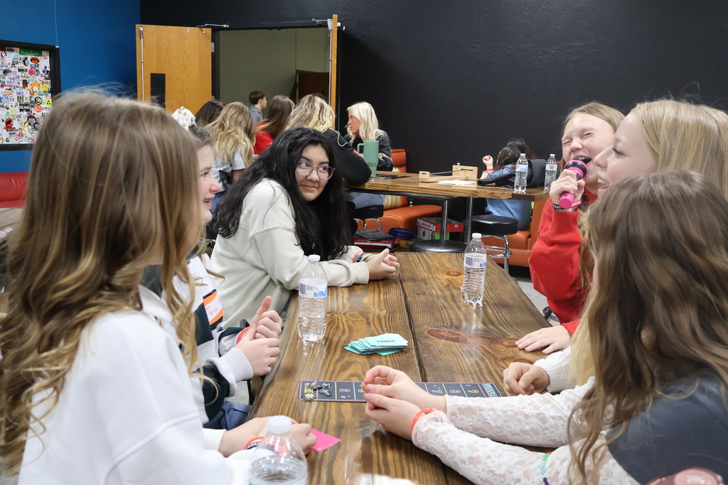 students playing a game