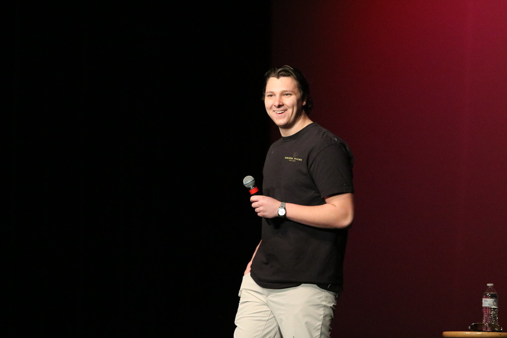 STUDENT DOING COMEDY 