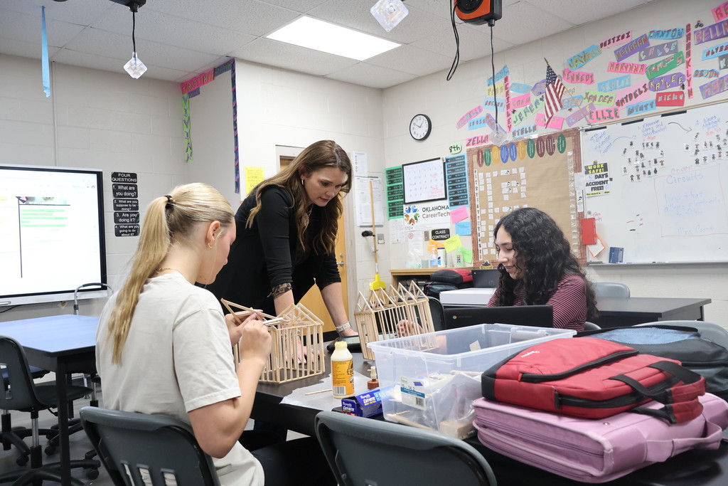 students building houses