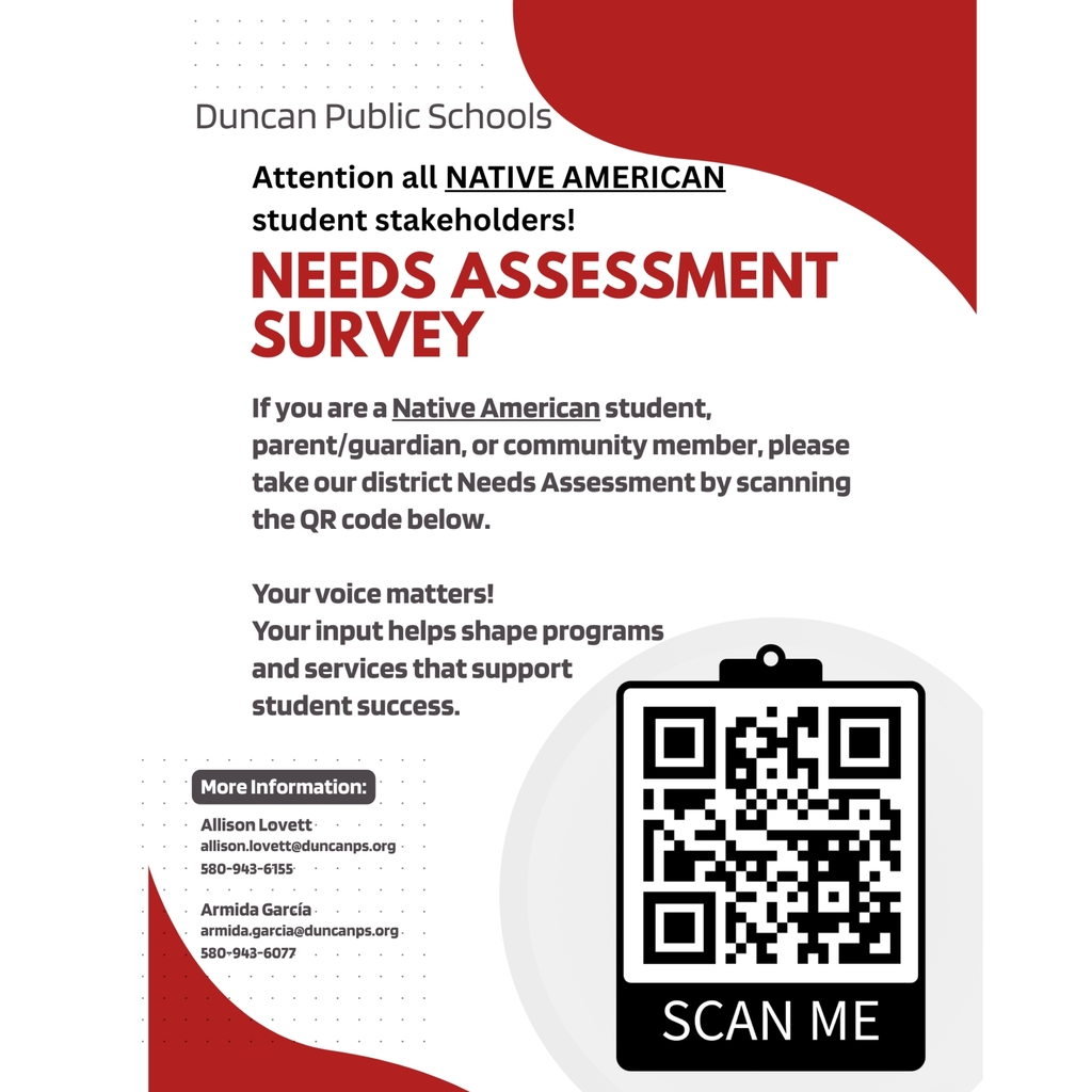 If you are a Native American student, parent/guardian, or community member, please take our district Needs Assessment by scanning the QR or using the link below.   Your voice matters! Your input helps shape programs and services that support student success.   🔗https://docs.google.com/forms/d/e/1FAIpQLSdEWc1IgvCEeI_MMOQT-Wq7qw0_VEZRkBBglYgfLbS8_QMjQQ/viewform