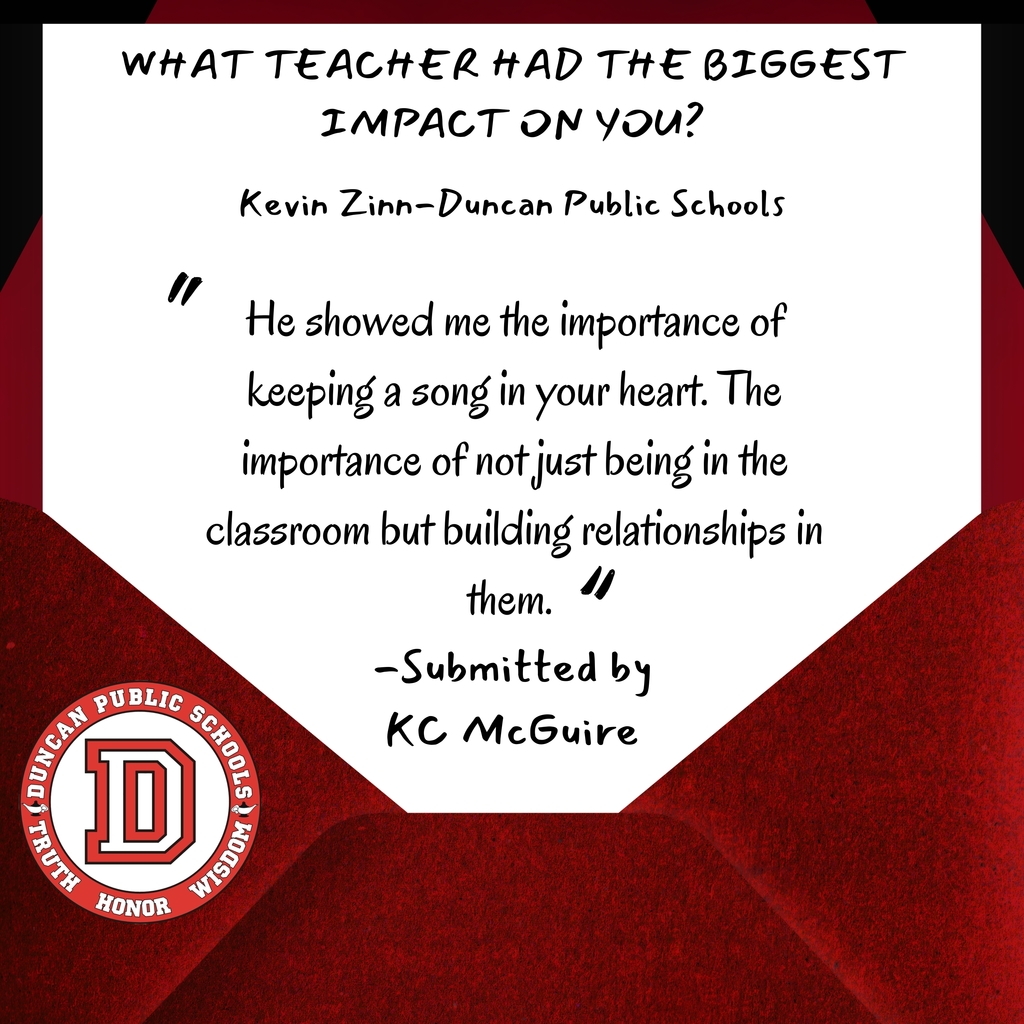 ✨Teacher Impact Story ✨ We look forward to celebrating the educators who helped set the Duncan Standard and continue to guide the next generation with heart and purpose. ❤️📚 Stay tuned for more stories of gratitude and inspiration. Graphic Created by Communications Intern Lesly Vargas-Moreno