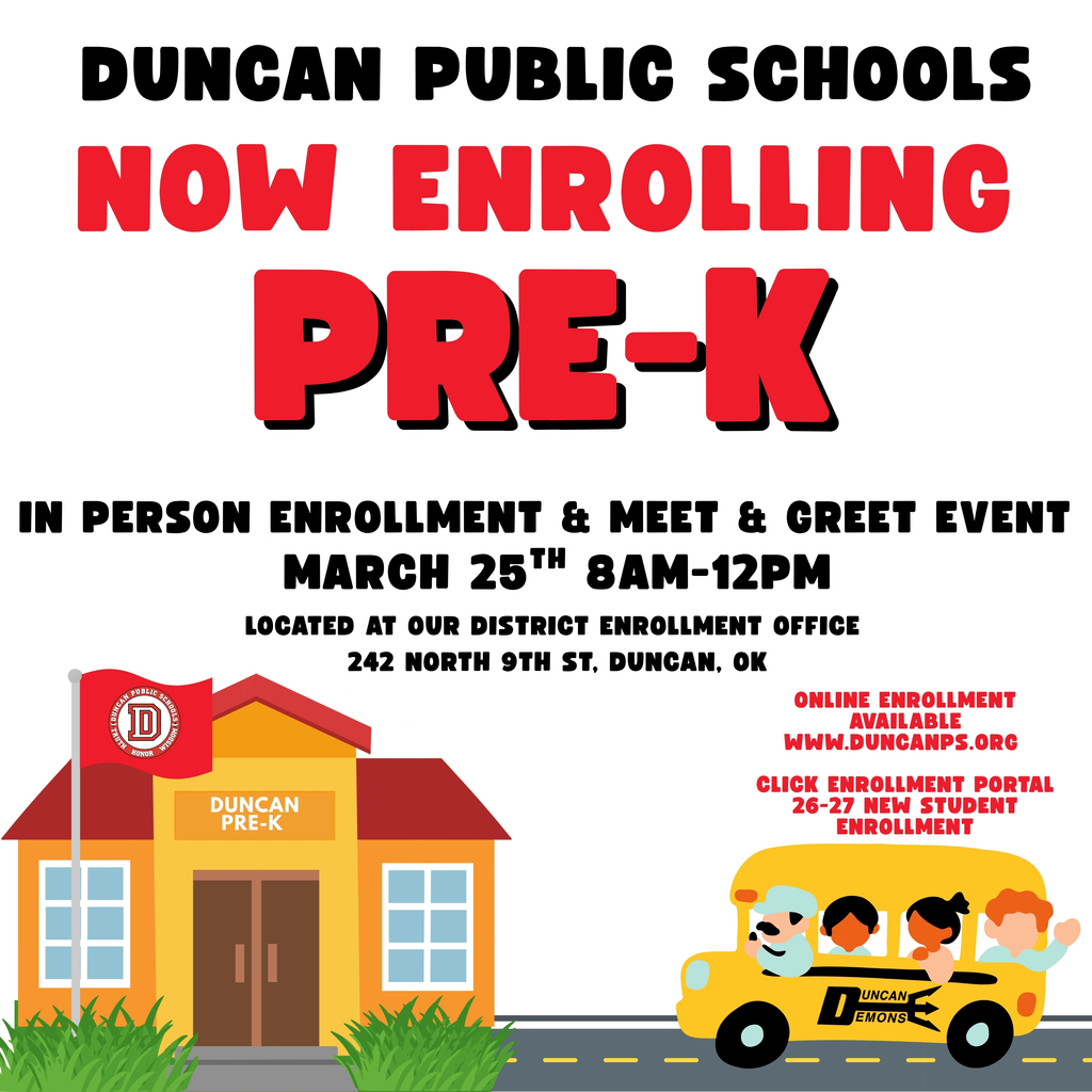 prek enrollment event promotion for march 25th