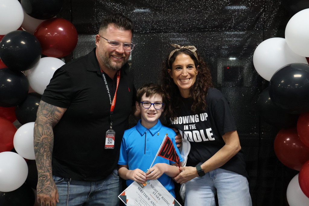 student and friends smiling 